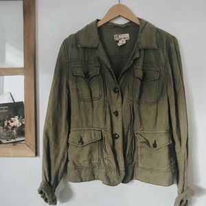 Lucky Brand lightweight army green jacket
